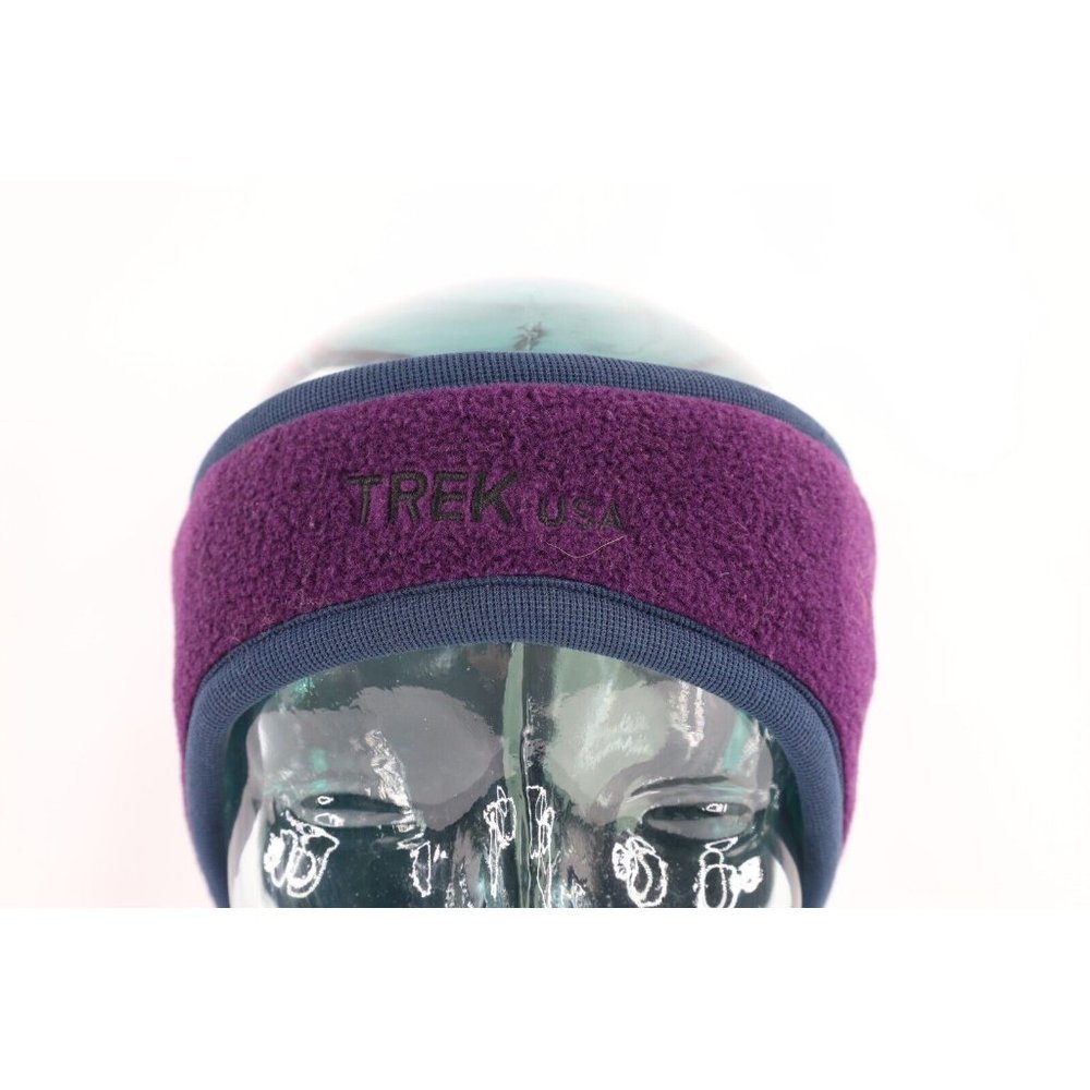 Vintage 90s Trek Bicycle Cycling Spell Out Winter Fleece Headband Ear Cover USA